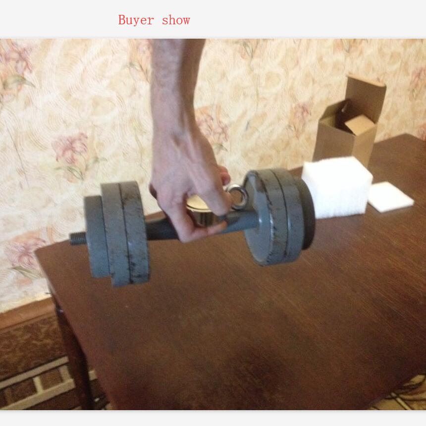 Double Side Magnet Fishing,Combined 300Kg Pulling Force,D60mm Diameter,Super Strong Round Neodymium Fishing Magnet Wit