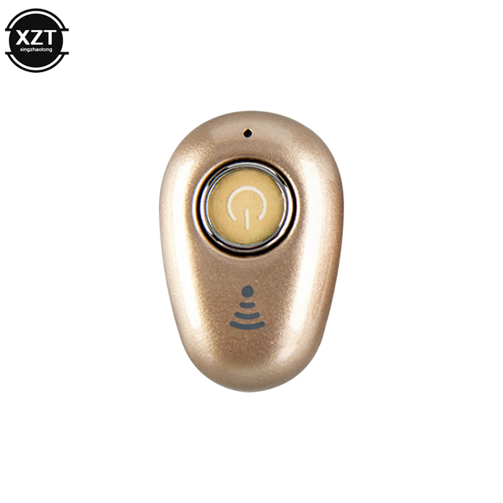 Mini Invisible Ture bezprzewodowe słuchawki kompatybilne z Bluetooth zestaw głośnomówiący Hifi Stereo HD zestaw słuchawkowy do rozmów słuchawki douszne z mikrofonem: Złota