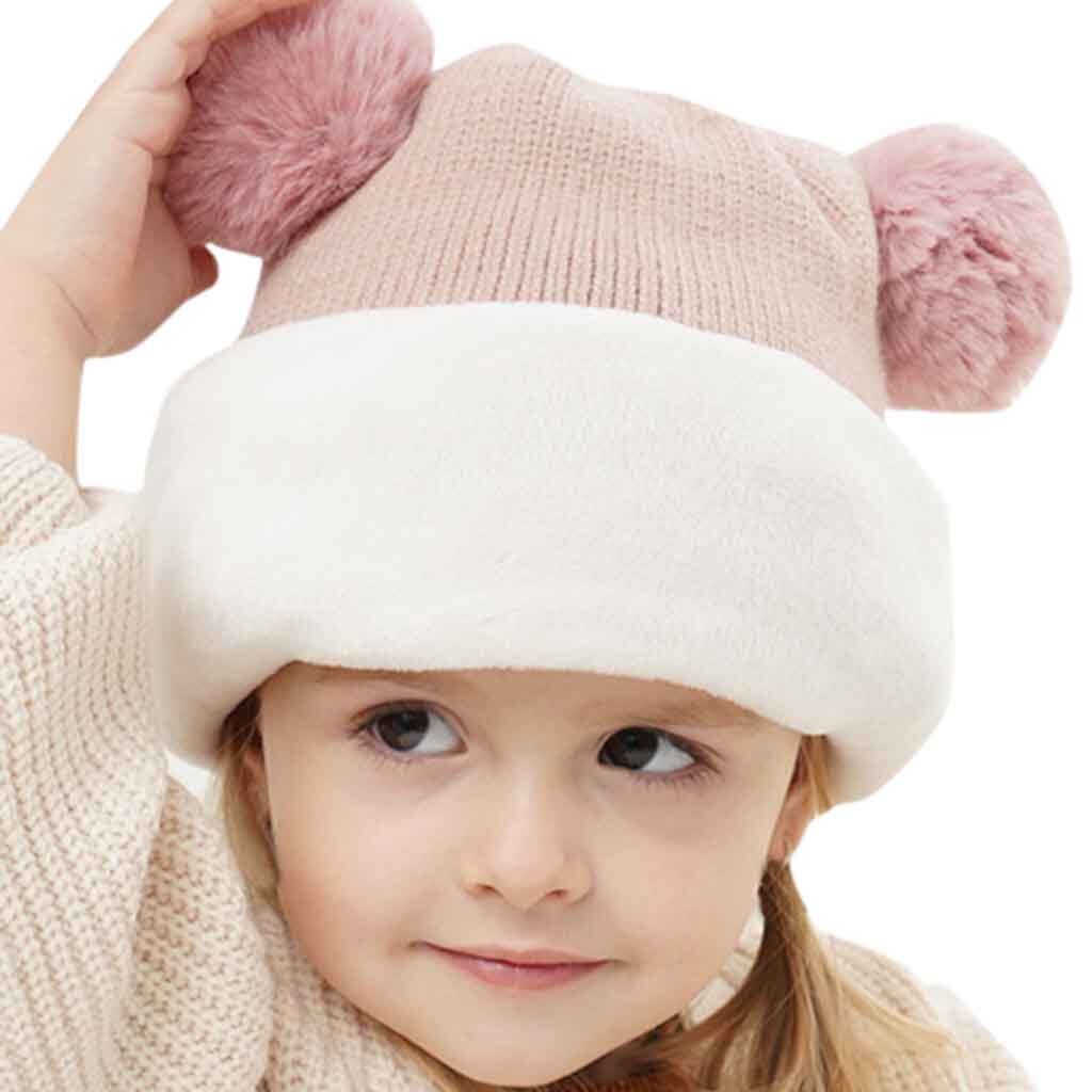 Kind Baby Junge Mädchen Mit Kapuze schal Kappen Hut Winter Warm Knit Solide Klappe Cap Nette Casual Schal Geeignet für Geburtstag, festival, Foto