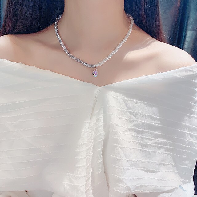 HZ Neue Kühlen Strass Glänzende Chocker Metall Persönlichkeit Entwickelt Kette Coole Halskette Für Frauen männer Schmuck: 6