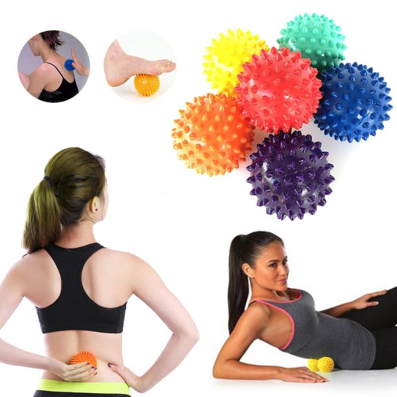 7Color Spiky Massage Balls Fitness PVC Hand Back Feet Massage Ball for Deep Tissue Trigger Point Myofascial Release Physiotherap