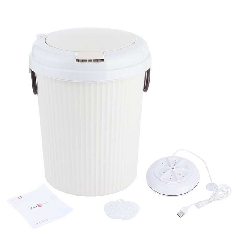 8L Mini Washing Machine Ultrasonic Clothes Underwears Washer Home Travel Laundry Cleaner