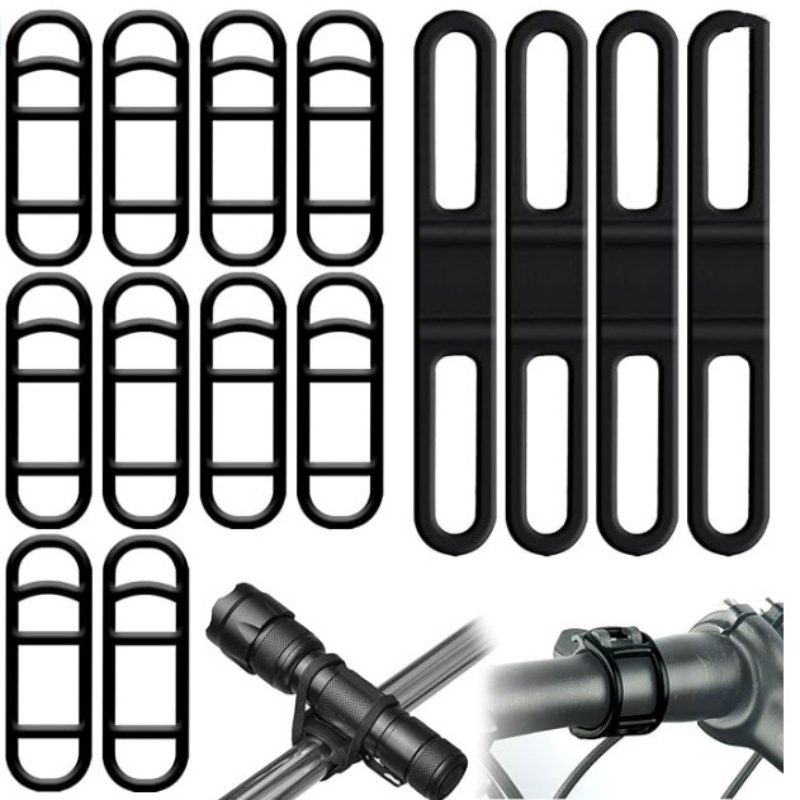 Fahrrad Silikon halterung Band Fahrrad Scheinwerfer Rück leuchte Lenker LED Taschenlampe halter Teile installieren elastische Licht riemen Zubehör