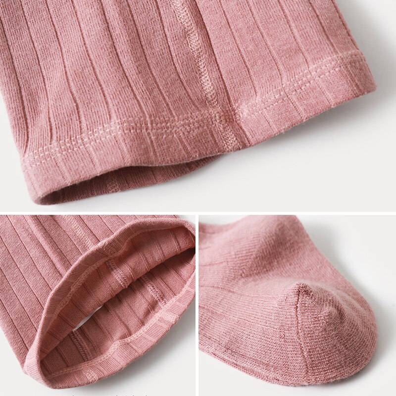 Winter Herfst Zachte Katoenen Baby Meisje Panty Effen Kleur Leuke Strikken Peuter Baby Meisjes Panty Prinses Meisje Panty