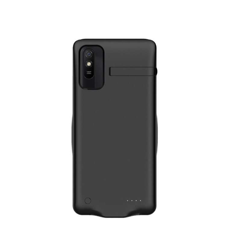 6800mAh External Power Bank Charging Cover For Xiaomi Redmi 9A Battery Case Portable Smart Battery Charger Cases For Redmi 9A: Black