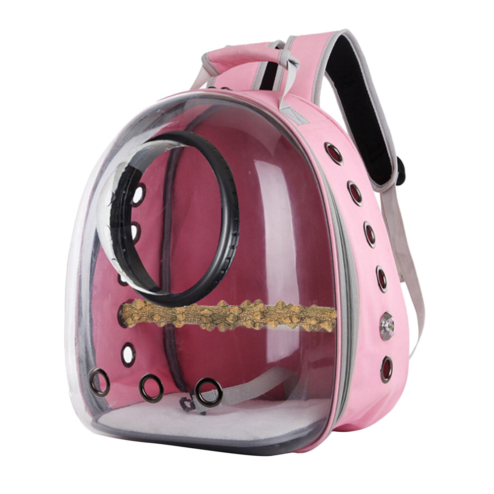 Bird Parrot Carrier Transport Backpack Travel Cage Carry Box Bag with Perch