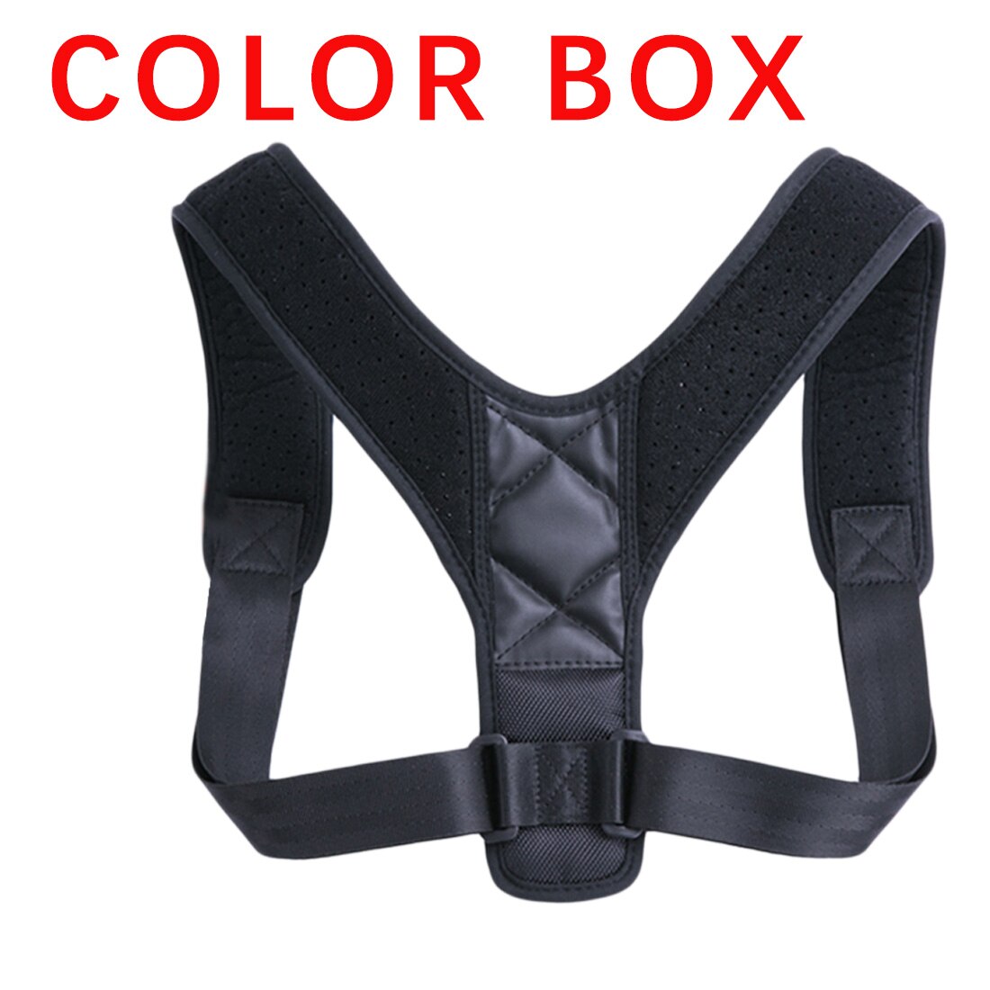 Soporte, cinturón de sujeción ajustable volver Corrector de postura corsé para encorvado y encorvadura ajustable entrenador: Whit Colorbox