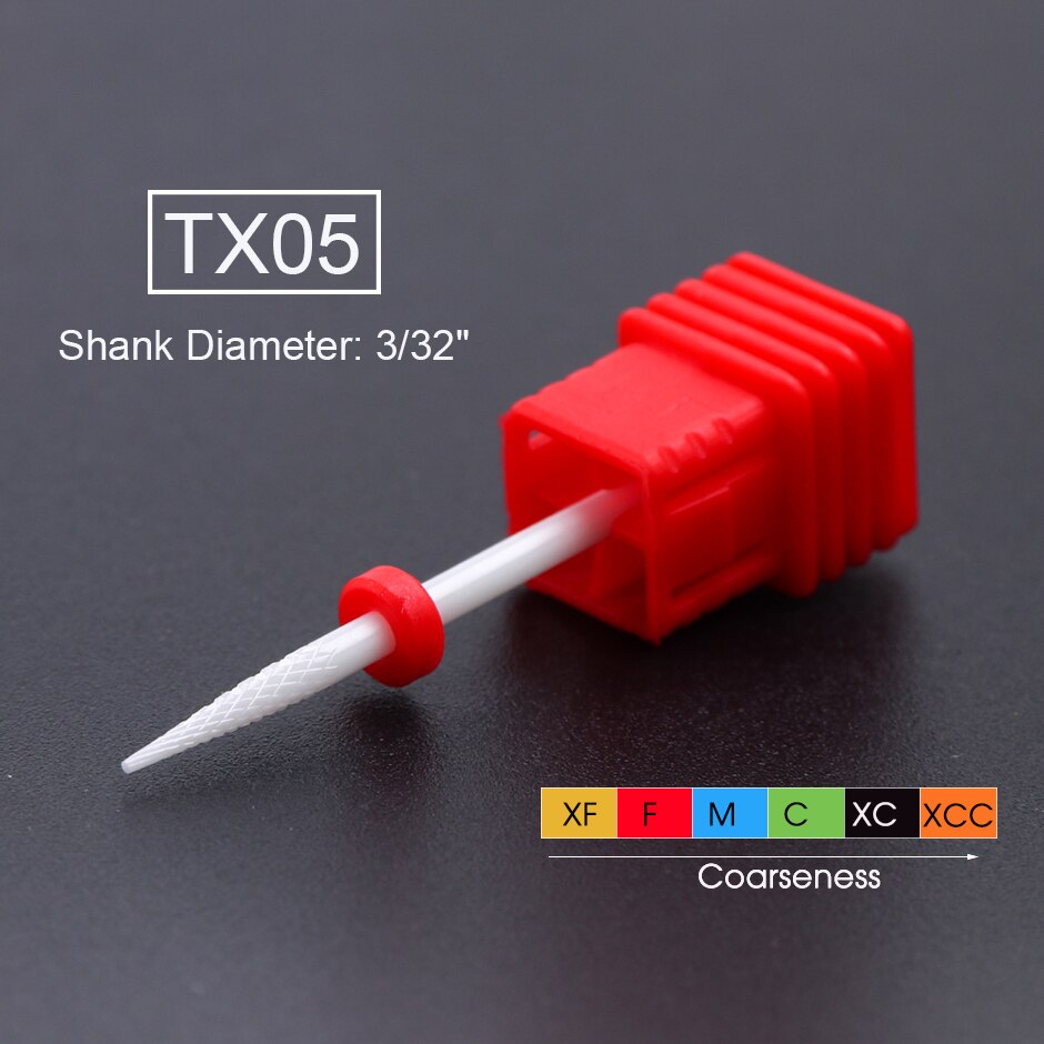 1pcs Small Round Remover Cutter for Manicure Dead Skin Nail Drill Ceramic Clean Bits Burr Pedicure Electric Nail File CHTX01-14: TX05