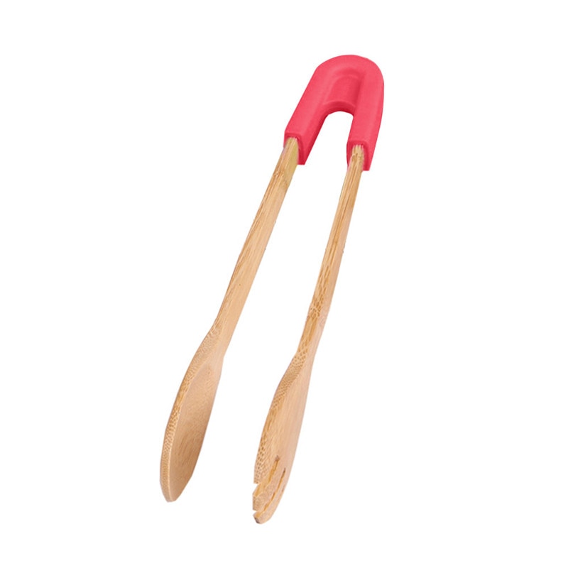 4YANG Stainless Steel Wooden Plastic Kitchen Food Utensils Buffet Cooking Tool Anti Heat Bread Clip Pastry Clamp Barbecue Tong