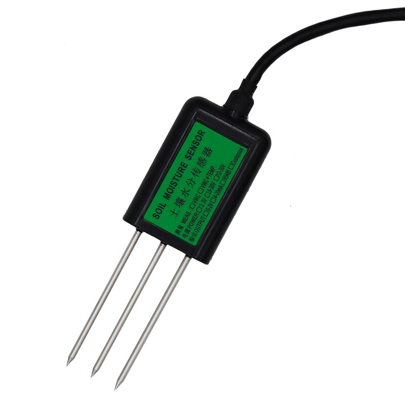 Bodemvochtigheid Sensor Temperatuur Bodem Elektrische Geleidbaarheid Sensor Meter-Uitgang Bodemvocht Ec Sensor RS485 4-20ma 0-5V: H and T 0-10V