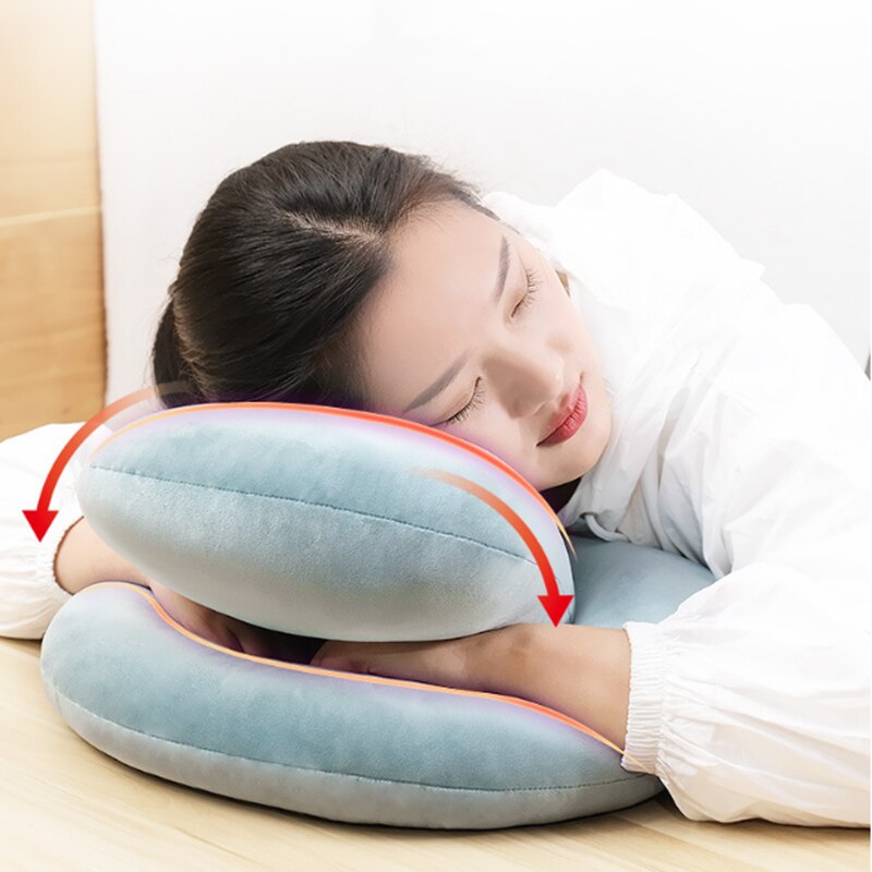 Oreiller de bureau multifonction pour dormir, voyage, Portable, innovant, corps, dos, pliable, protection du cou