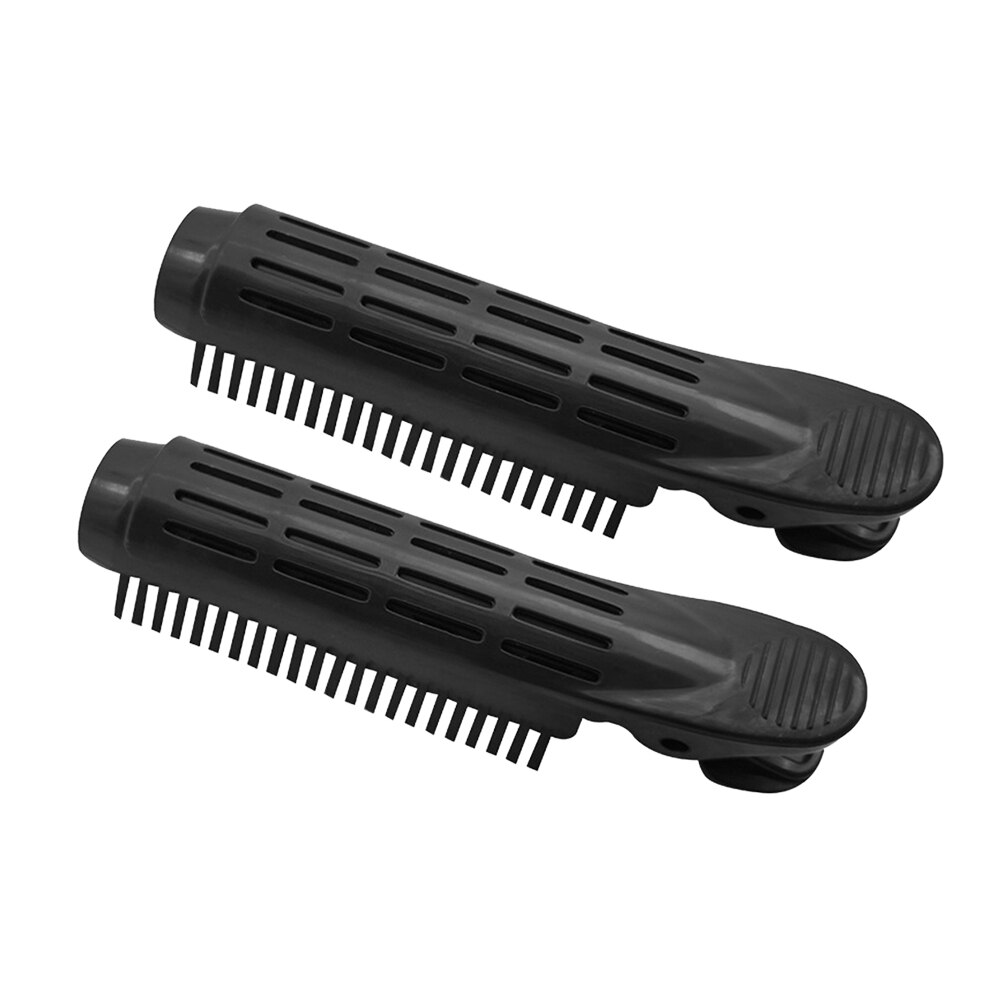 2 pçs modelador de cabelo grampos raízes perm hastes estilo rolos macio diy ferramentas de cabelo leve facilmente carregando parte do cabelo: Black