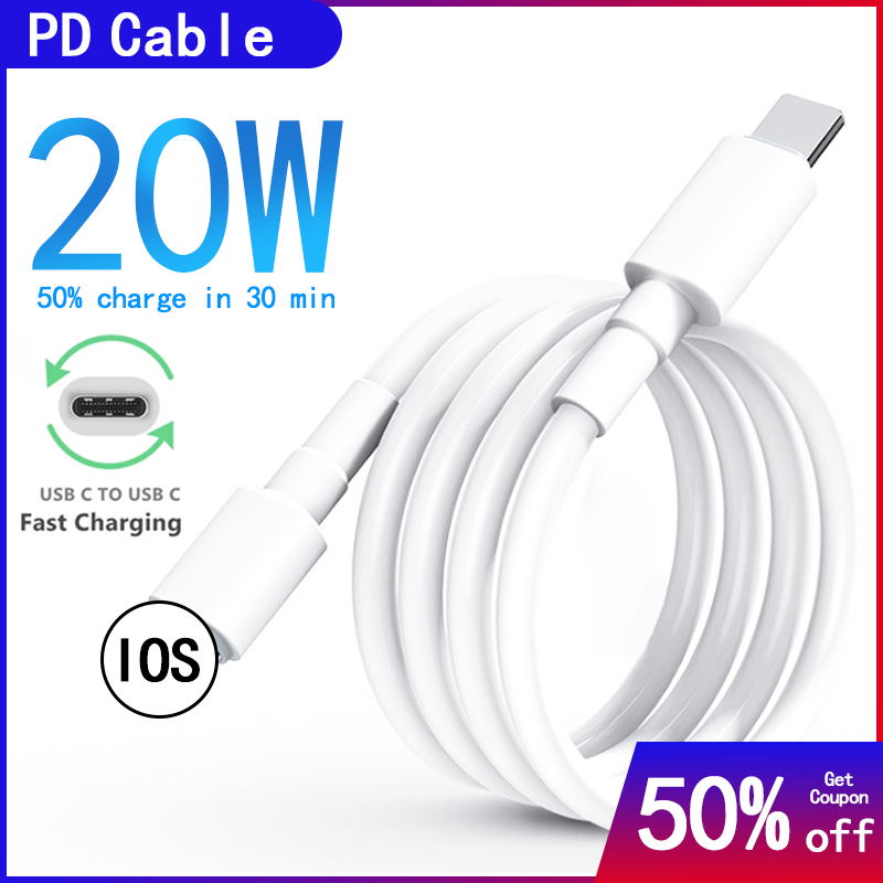 Original 20w pd usb tipo c para iluminação rápida carregador cabo para apple iphone 12 11 pro max mini x xr 8 7 mais ipad sincronização de dados linha