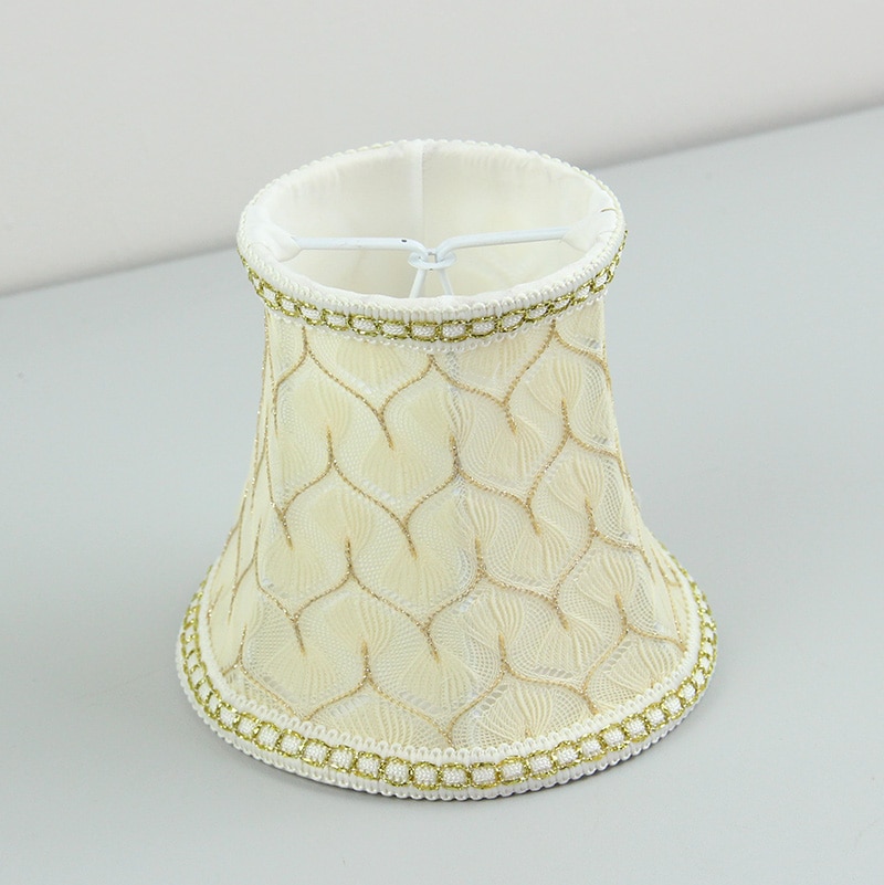 Glas kristallkrona ljus lampskärmar, tyg lampskärmar, mini vägg lampskärm, clip on