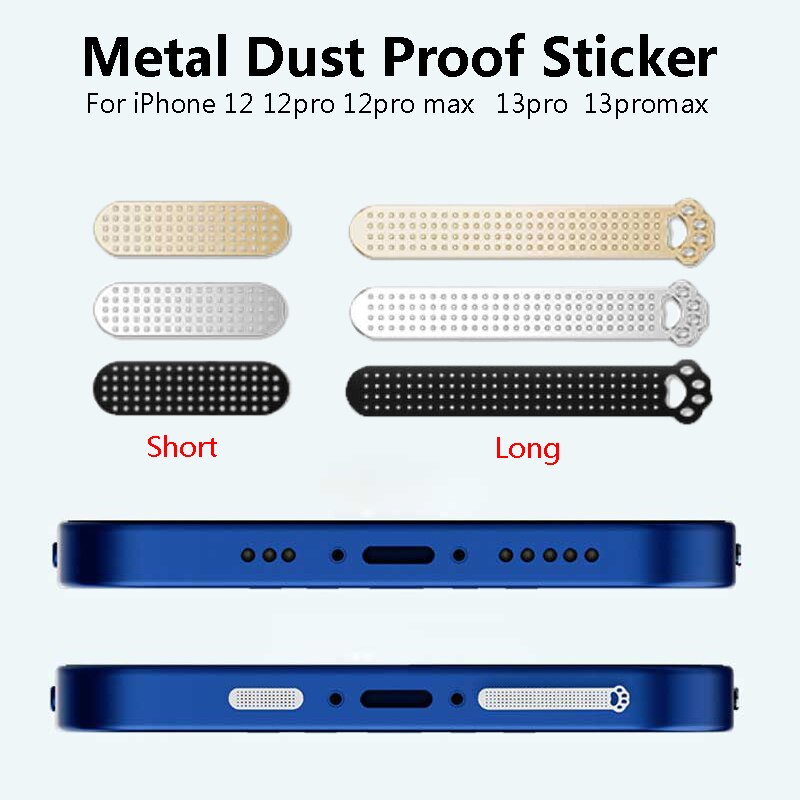 Anti Dust Metalen Mesh 8Pcs Stofdicht Netto Stickers Speaker Mesh Voor Iphone 13 Pro Max Stofdicht Accessoires Voor apple Iphone 12