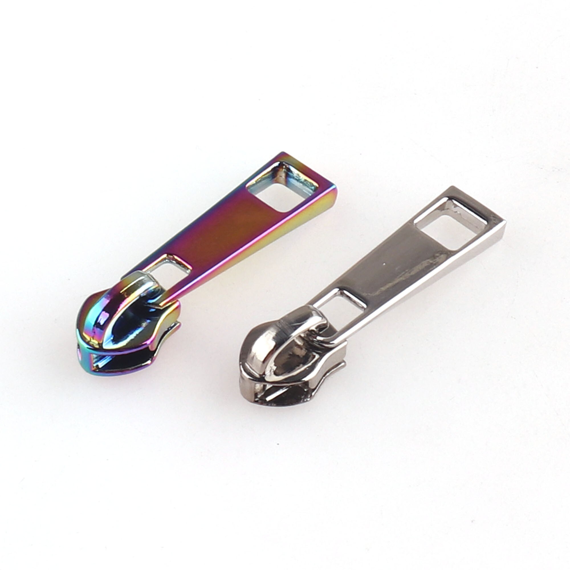Rainbow 5# Zipper Heads Puller,Metal Zipper Pull,Canvas Nylon Coil Zip Jacket for Sewing Purse Bags Clothing Shoes Handbag