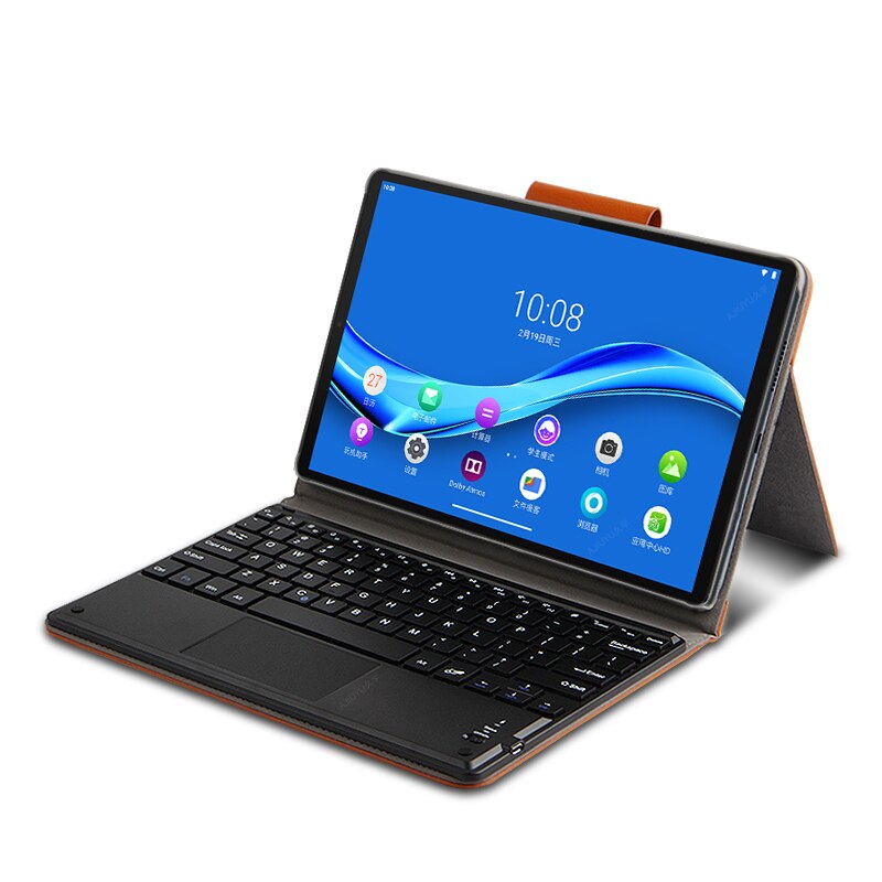 Pour Lenovo Tab M10 FHD Plus 10.3 2gen TB-X606F X606X étui en cuir PU support magnétique avec clavier tactile sans fil Bluetooth