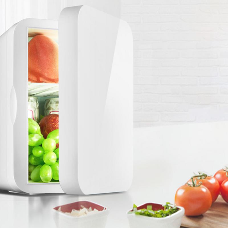 8L Portable Car Mini Small Refrigerator Electric Freeze Heating Dual Use Household Refrigerator SkinCare Makeup Storage 12V 220V