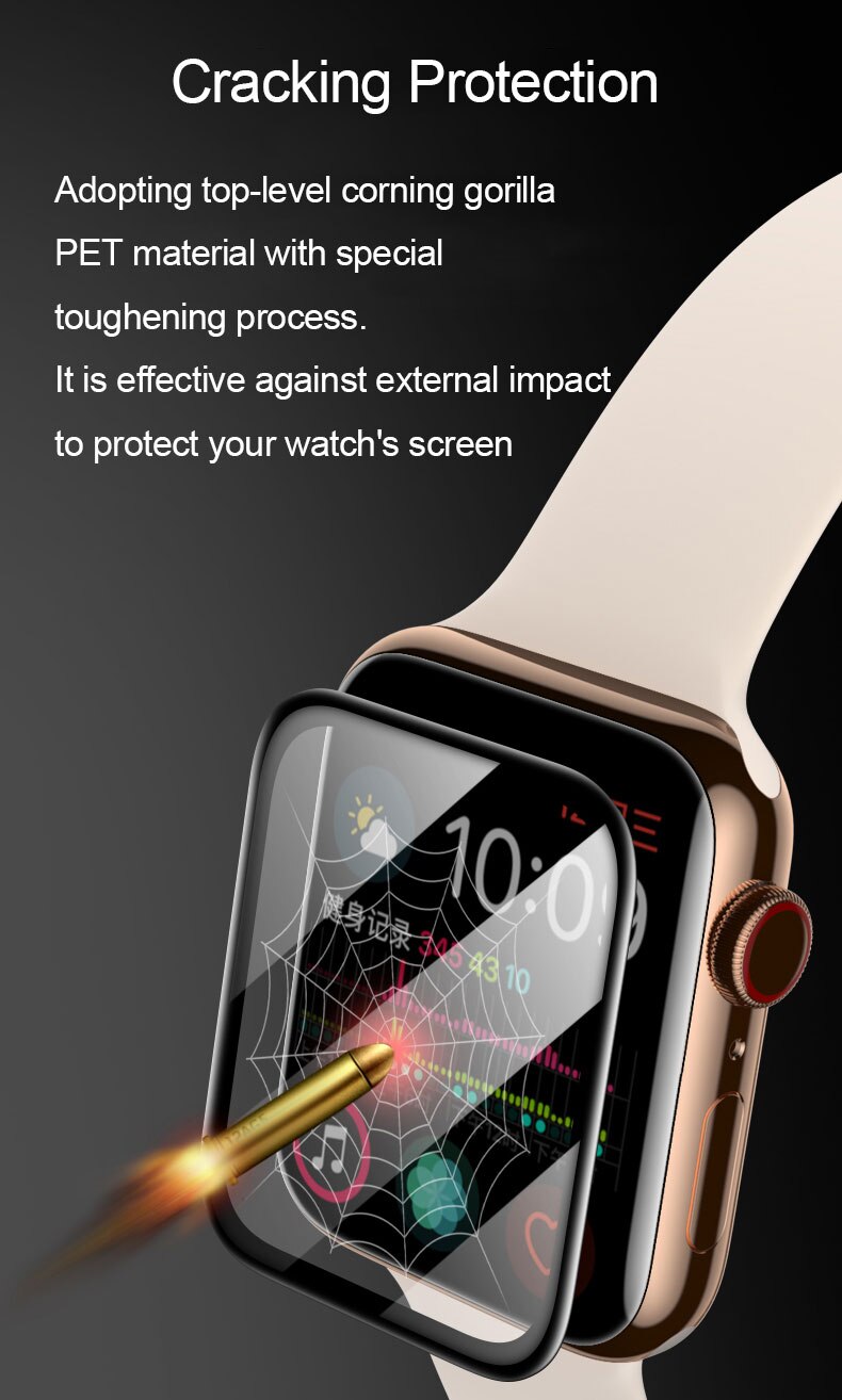 Protecteur d'écran étanche, 44MM 40MM, pour Apple Watch série 5 6 SE verre, pour Apple Watch 3 Iwatch