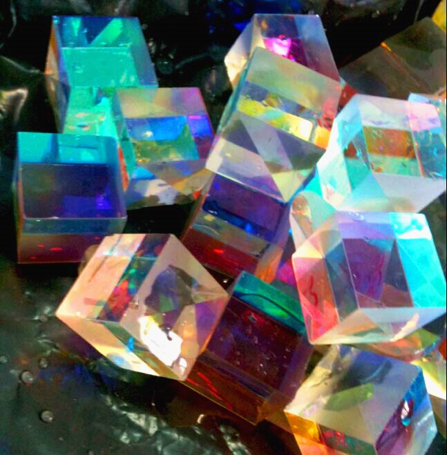 10 Stuks Defecte Cross Dichroic X-Cube Prism Rgb Combiner Splitter Optische Glas Vierkante Prisma Party Home Decoratie Diy