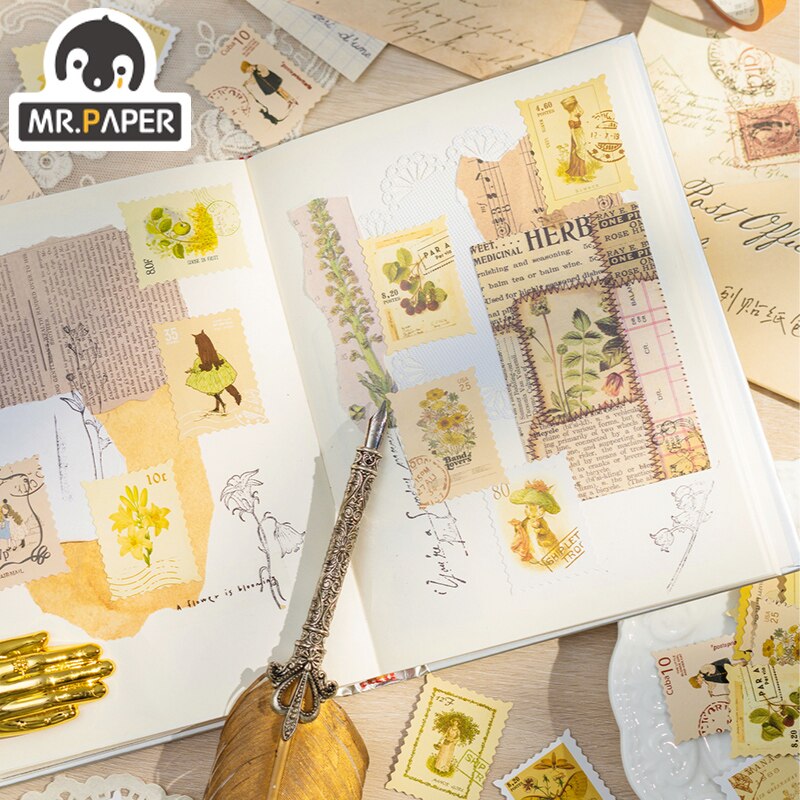 Mr.Paper 8 Coated Paper Sticker Pack Forgotten Pos... – Grandado