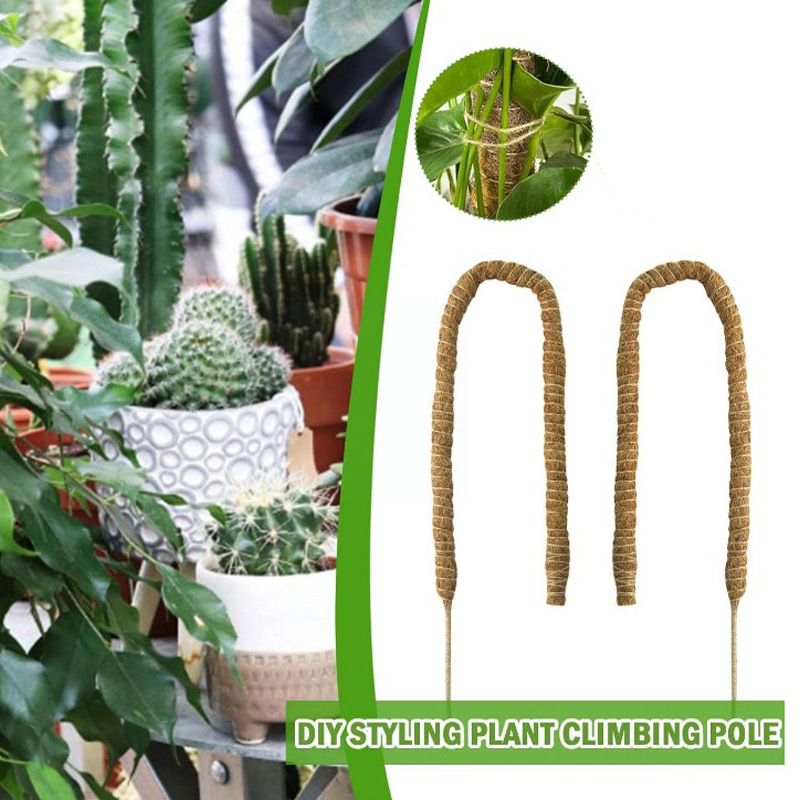 DIY Beeldhouwen Plant Klimpaal Gebogen Kokosnoot Stok Gratis Beeldhouwen Plant Klimpaal Mospaal Tuinbouw Bruine Kolom