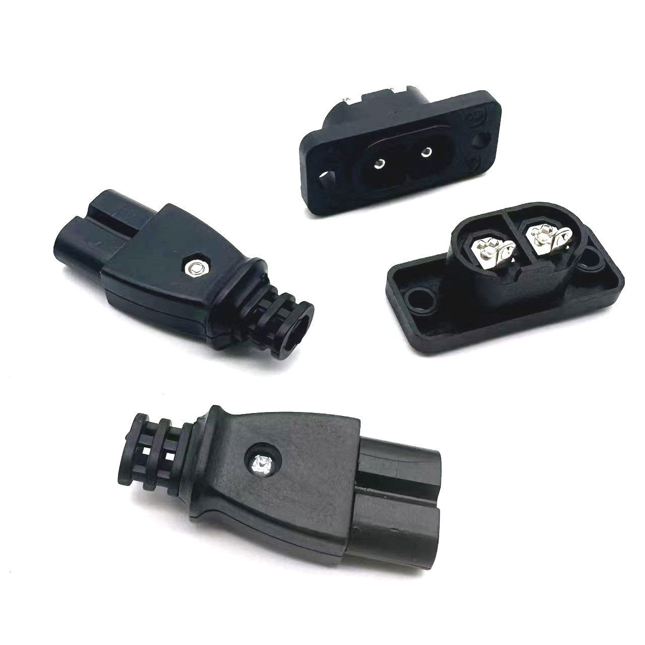 1-5 stuks  c8 mannelijke stopcontacten  c7 vrouwelijke stekkers stopcontact ingebouwde elektrische connector connector 35mm*15mm ac 2.5a 5a 250v