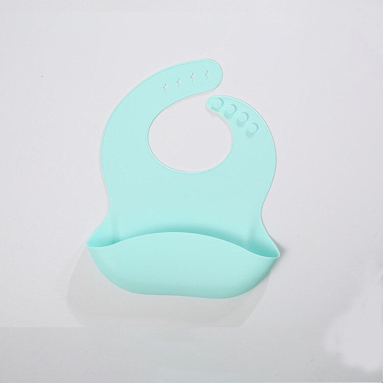 Lebensmittel-grade Silikon Baby Wasserdichte Lätzchen Burp Tücher Kleinkind Kinder Einstellbar Fütterung Schürze Speichel Bandana Lätzchen Baby Billig Zeug: mint green