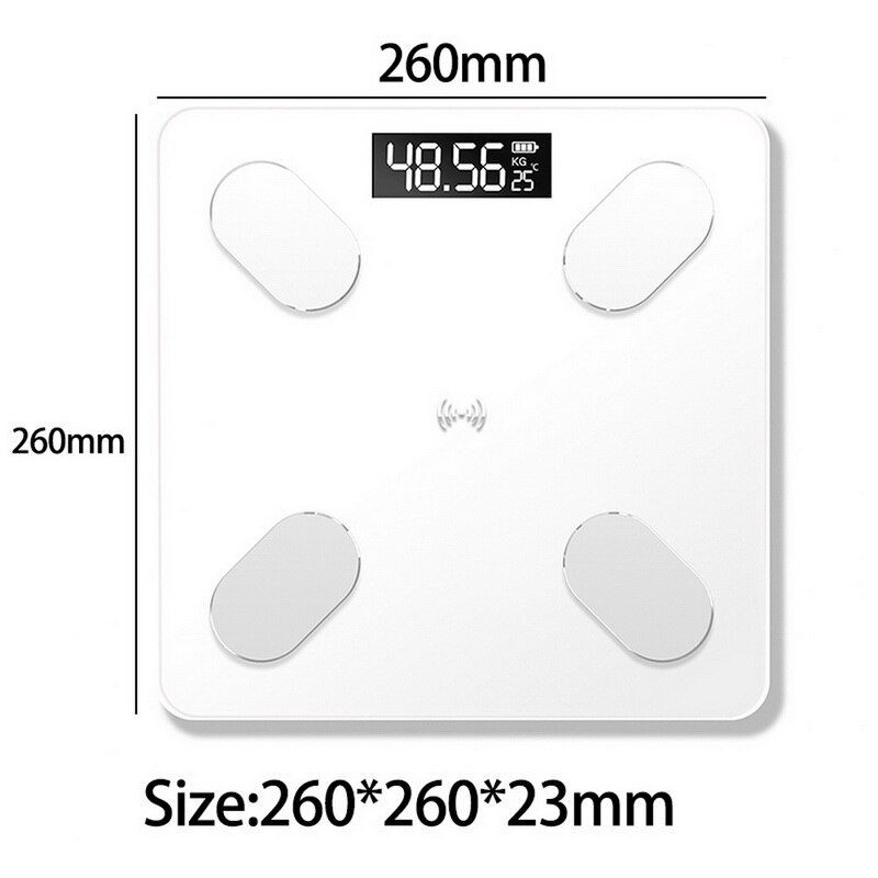 Skala kropsfedt skala lcd digital trådløs bluetooth bmi vægt monitor sundhedsanalysator fitness tabe sig værktøjer badeværelse