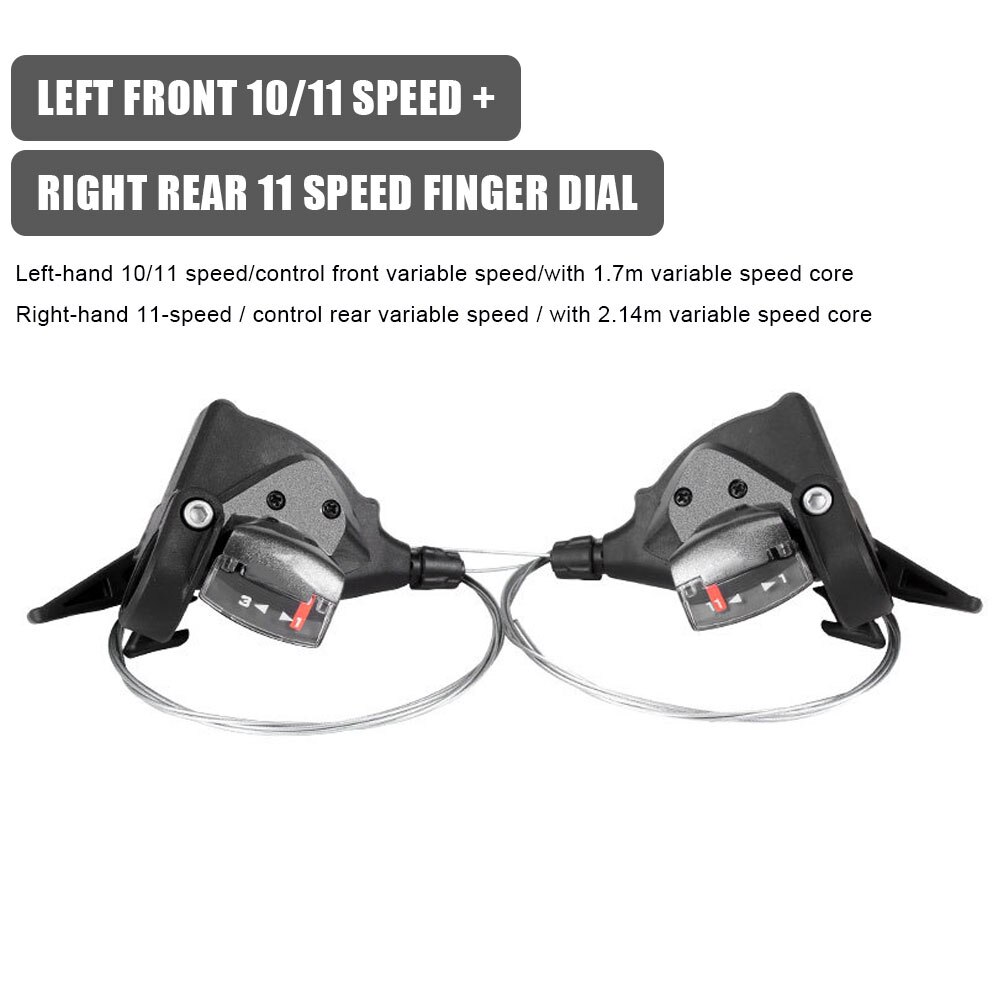 MTB 24/ 27Speed Finger Gear Shifter 8/9/10/11Speed Split Finger Lever Left Right Gear Shifter for Shimano Transmission System: 3x11 speed finger