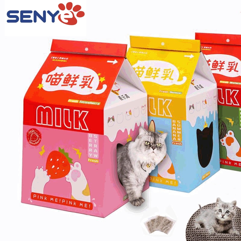 Melk Doos Kat Huis Kat Doos Nest Kat Krasraad Grinder Klauw Slijtvaste Supplies Pet Kat Slaap Spelen bed