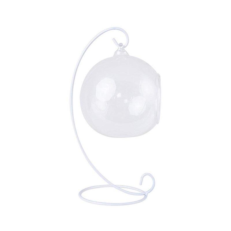 (6 pacote) ornamento expositor, ferro pendurado suporte rack suporte para suspensão globo de vidro planta de ar terrário, bruxa bola, christma