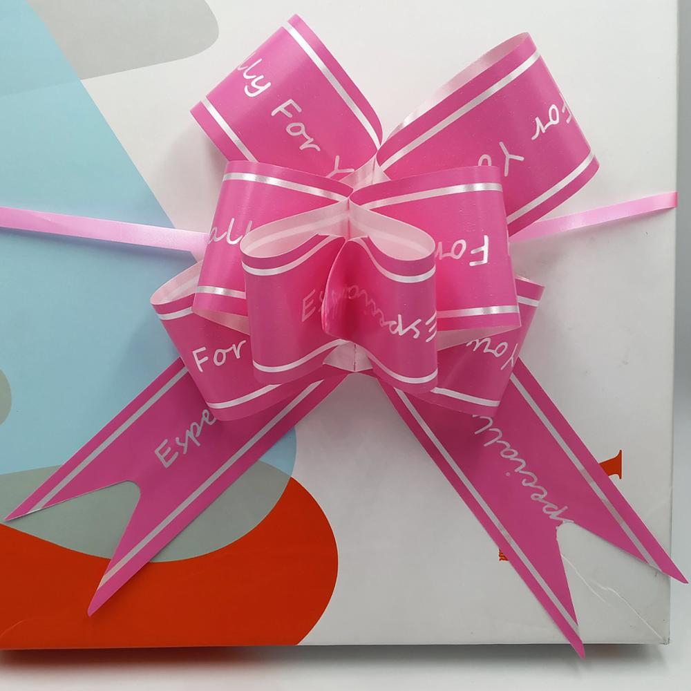 Wrap Pull Bow Confetti Bow Bow With Ribbon For Wedding Christmas Party Wrapping 5.9"Inch (20 Pcs): pink