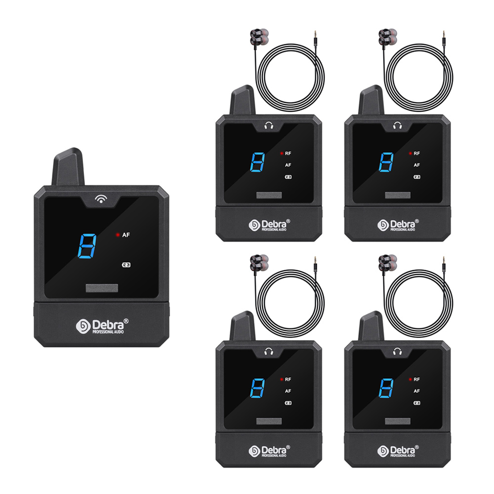 Debra Audio IEM Er-Mini sistema de Monitor intrauditivo inalámbrico portátil Li-on recargable para monitoreo de escenario de Audio