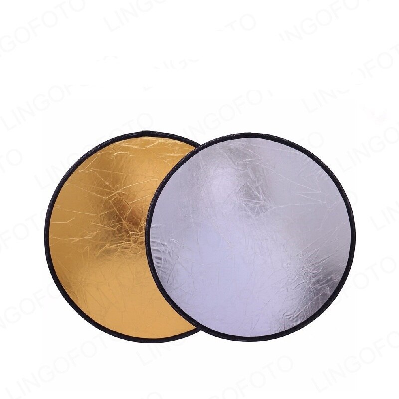 2 In1 40Cm Fotografie Studio Light Inklapbare Disc Reflector Gouden En Sliver NP6129