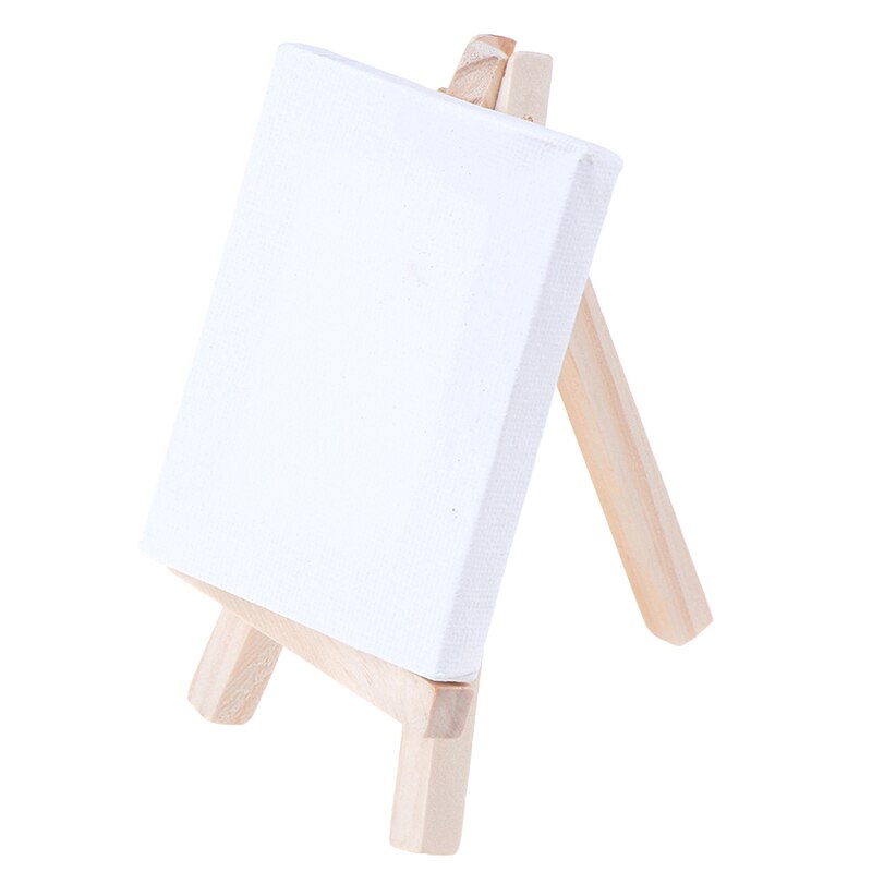 1 pieza de Mini caballete de pintura con trípode de artista de madera para pintura de fotos, soporte para exhibición de postales, Marco, decoración de escritorio, juguete de dibujo