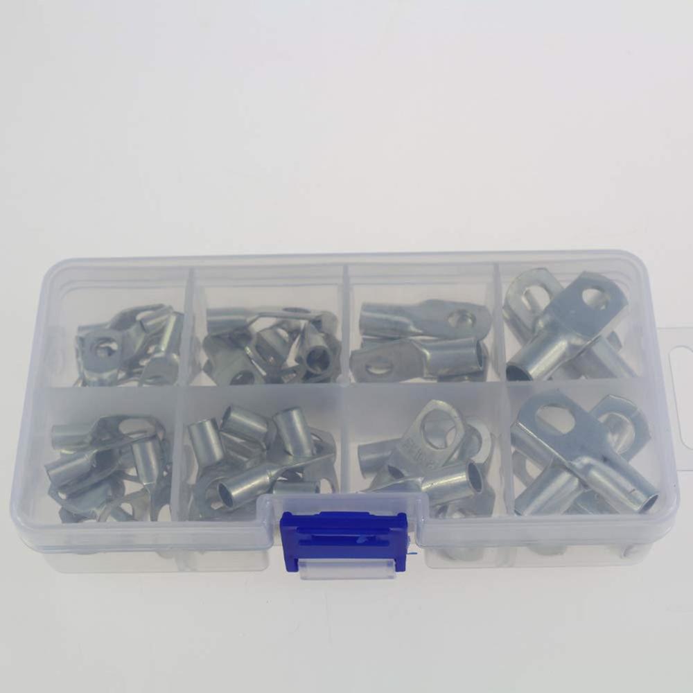 60 Pieces Of Durable Tinned Copper Bolt Hole Crimping Ring Battery Terminal Suitable For Ships And Automobiles