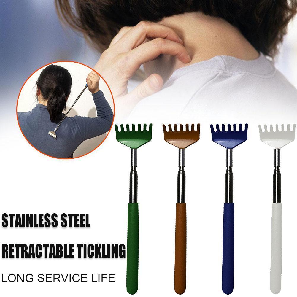 Telescopic Back Scratcher DON'T Ask For Help Scratching Stick Bear Claw Scratching Rake Steel Tickling Massage Tool