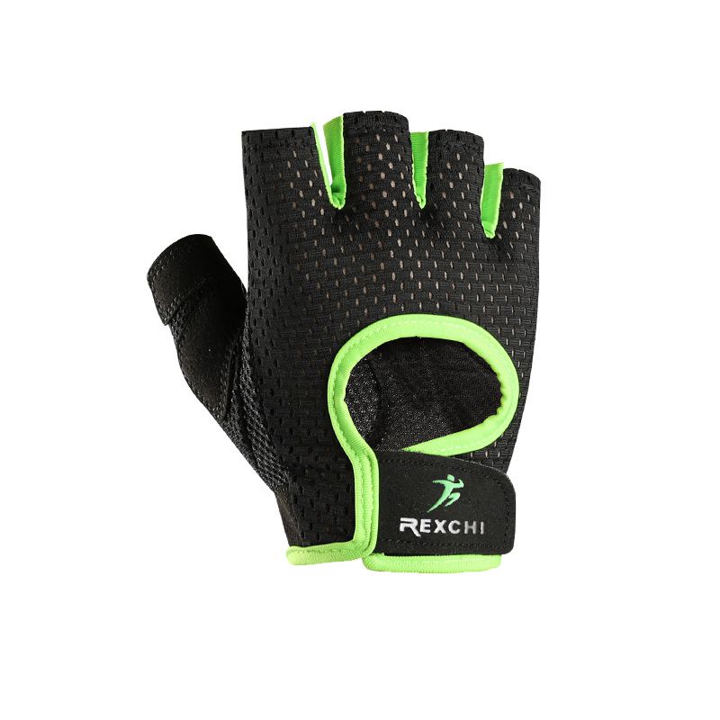 1 Paar Fitness Half-Vinger Handschoenen Ademend Mesh Gym Handschoenen Antislip Halters Oefening Fietsen Sport Handschoenen: G / XL