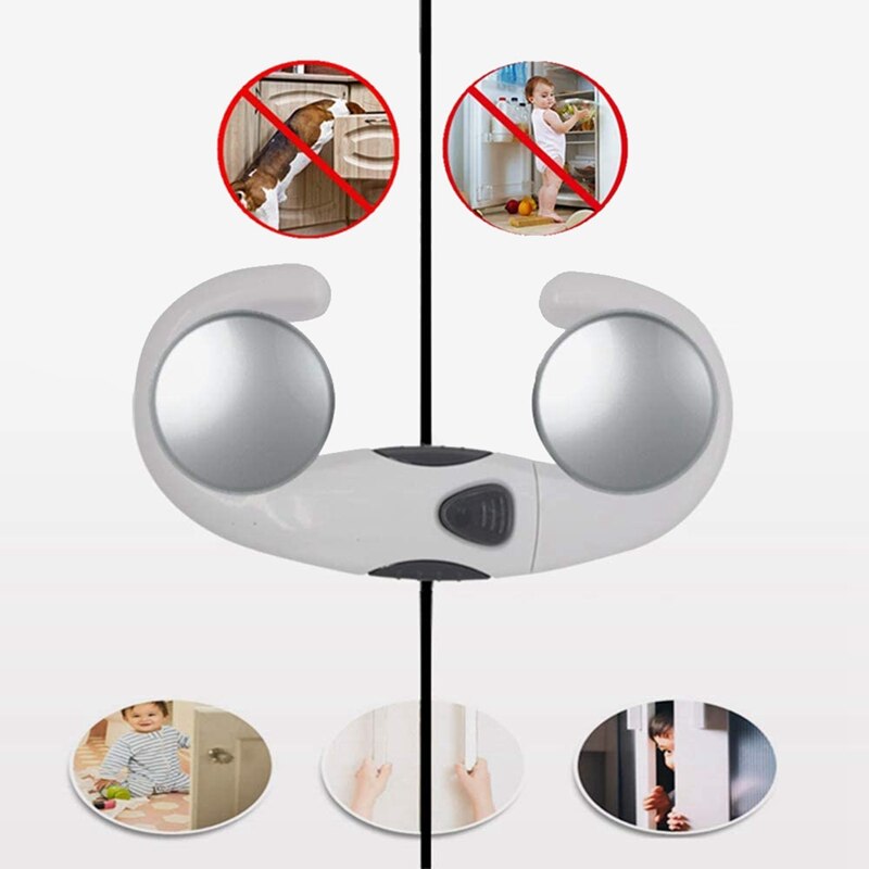 4 Pack Kinderveiligheidsproducten Anti-Snuifje Kast Lock Baby Veiligheid Bescherming Dubbele Open Schuifdeur Veiligheidsslot