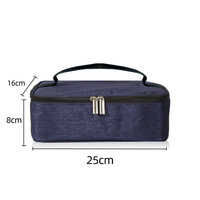 Portable Thermal Insulated Small Mini Cooler Lunch Bag for Kids School Food Containers Reusable Snack Bag: Blue