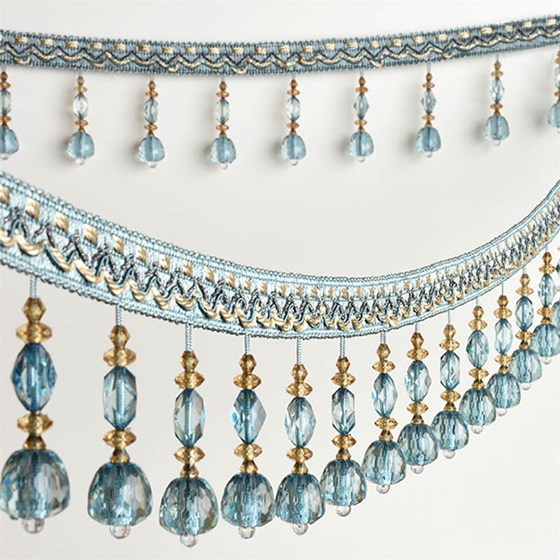 1M Kristal Kralen Gordijn Fringe Kant Kwastje Trim Wide Lint Naaien Ambachtelijke Elegante: 12