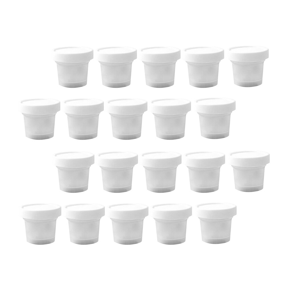 20Pcs 100ml Dessert Cups with Lids Ice Cream Pudding Cups Compact Snack Bowls