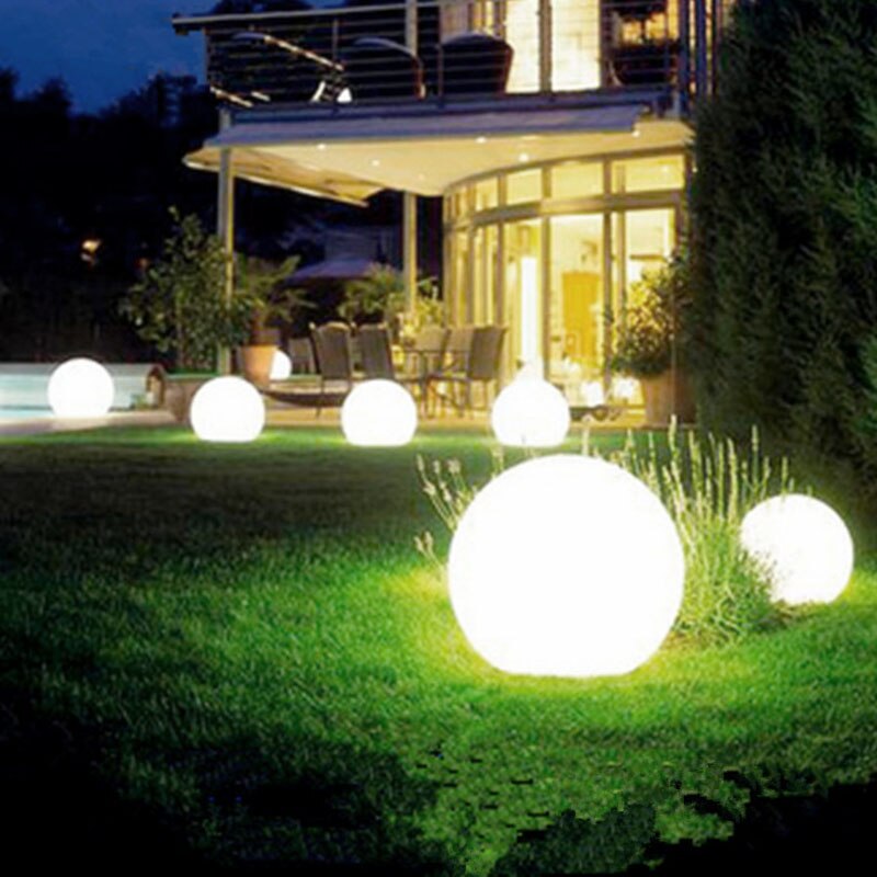 Luces de decoración para jardín, luces Led solares de bola redonda para exteriores, impermeables, de emergencia, para porche, valla, Patio y Noche