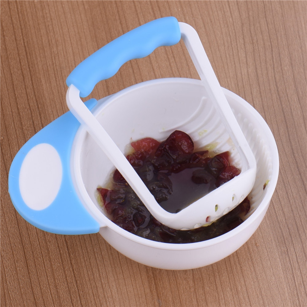 Cuenco de frutas y verduras para hacer comida de bebé, cuenco de preparación de vapor fresco y machacador de alimentos seguro, molinos de comida para bebé sin BPA, 1 Juego