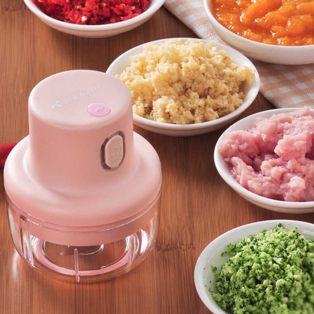 Portable Mini Electric Food Chopper Fruit Vegetables Tools Or Meat Fruit Vegetable Chopper Cutter Kitchen Gadget