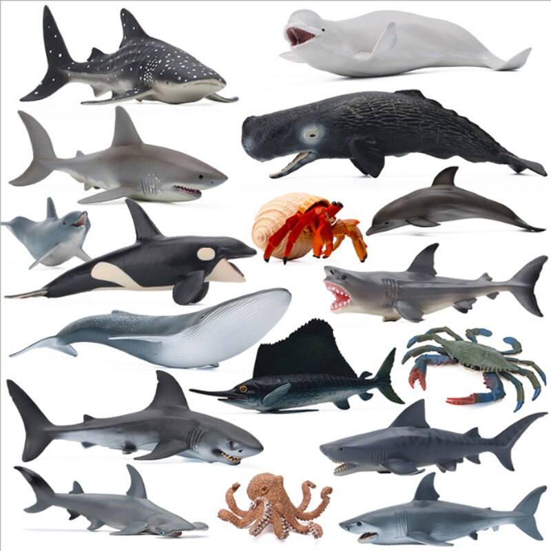 Educational toys for children simulated animal ocean great white shark seabed creatures girls toys for kids school learning