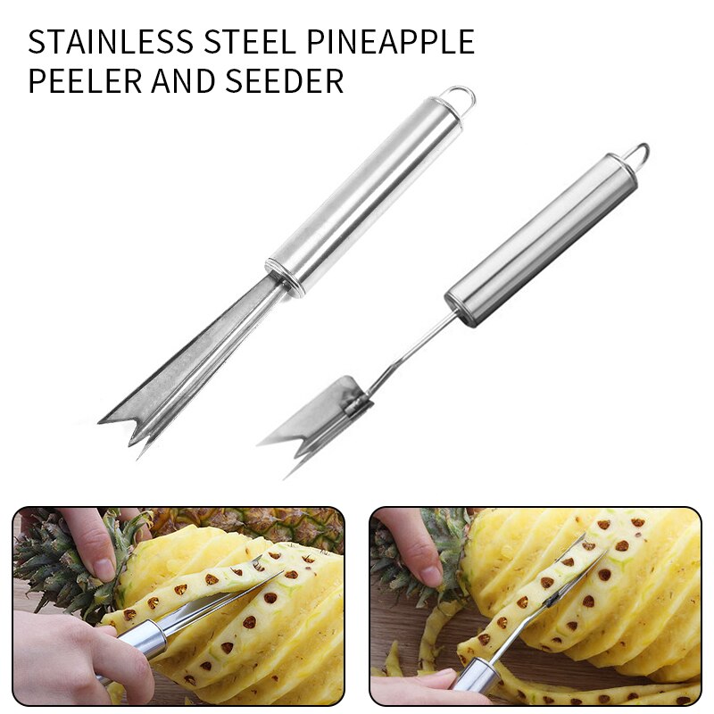 Praktyczny nóż ze stali nierdzewnej obieraczka robić ananasa urządzenie robić usuwania nasion ananasa klip Dom narzędzia kuchenne