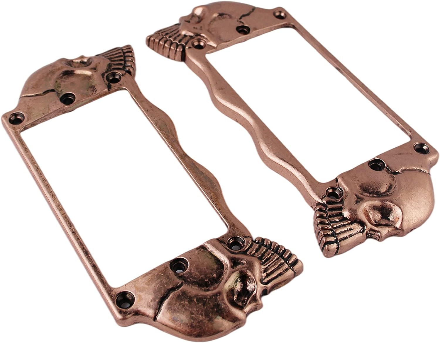 Juego de anillos de montaje para pastilla Humbucker de Metal plano inferior, reemplazo de marco de cubierta de pastillas de puente y cuello Compatible con guitarra: Azul