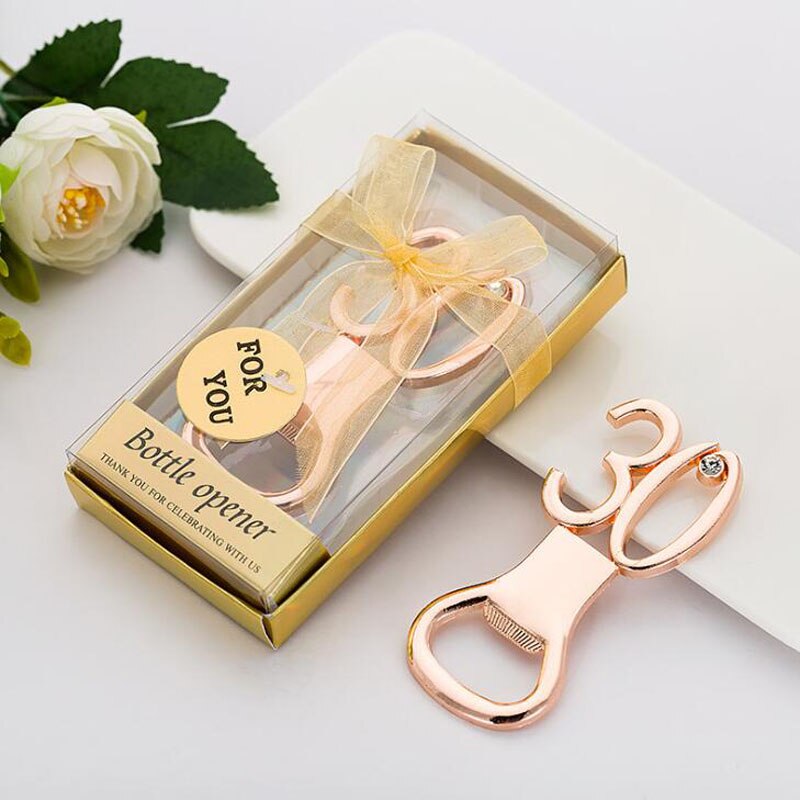 10pcs/lot Wedding Anniversary Party Favors Adult Ceremony Guest Giveaways Birthday Bottle Opener For Party: 30